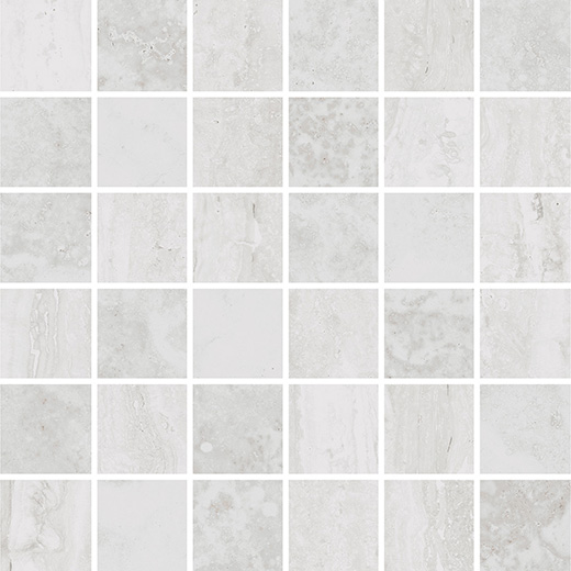 Umbria Ivory Cross Cut Mix Matte 2"x2" | Color Body Porcelain | Floor/Wall Mosaic