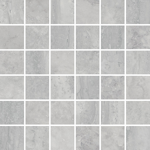 Umbria Silver Cross Cut Mix Matte 2"x2" | Color Body Porcelain | Floor/Wall Mosaic