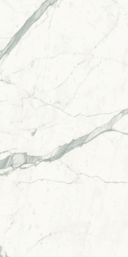 Unlimited Porcelain Slabs & Surfaces Bianco Venato Extra Polished 118"x59" Bookmatch A | Through Body Porcelain | Slab