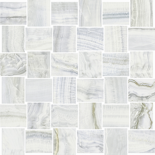 Velino Azzurro Natural 2"x2" Intreccio Mosaic | Glazed Porcelain | Floor/Wall Mosaic