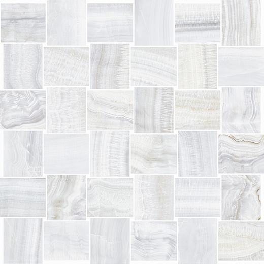 Velino Grigio Natural 2"x2" Intreccio Mosaic | Glazed Porcelain | Floor/Wall Mosaic