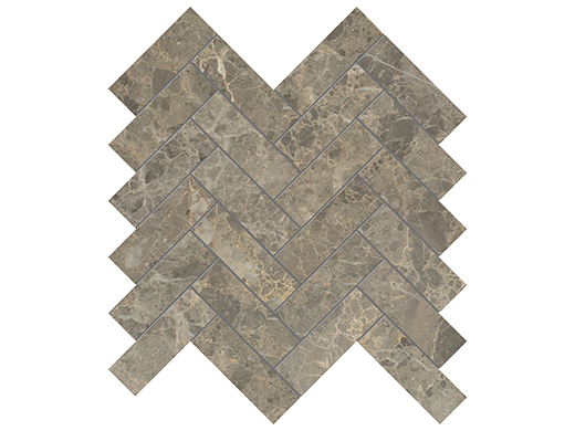Vel-tto Ash Vel-tto Ash Honed 1.25"x4" Herringbone | Marble | Floor/Wall Mosaic