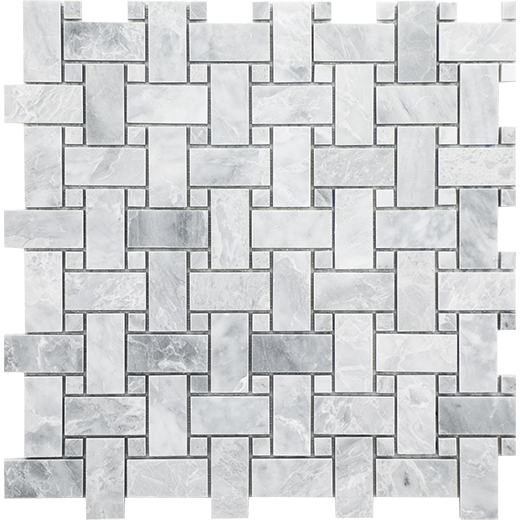 Versus Gray Mosaics Versus Gray Honed Basketweave Mosaic | Marble | Floor/Wall Mosaic