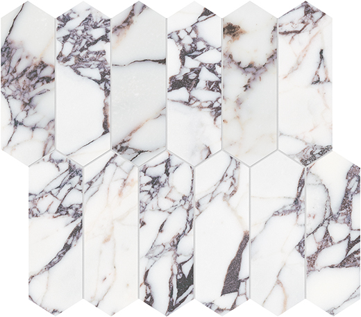 Viola Roccia Honed 2"x6" Picket | Marble | Floor/Wall Mosaic