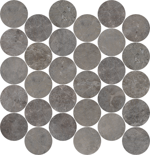 Willis Chateau Matte 2.5" (12"x12" Circle Mosaic Sheet) | Color Body Porcelain | Floor/Wall Mosaic
