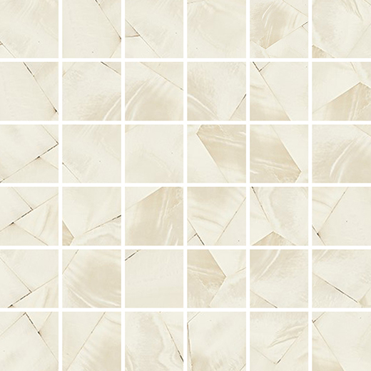 Wisp Avorio/Deco Polished 2"X2" Mosaic | Color Body Porcelain | Floor/Wall Mosaic