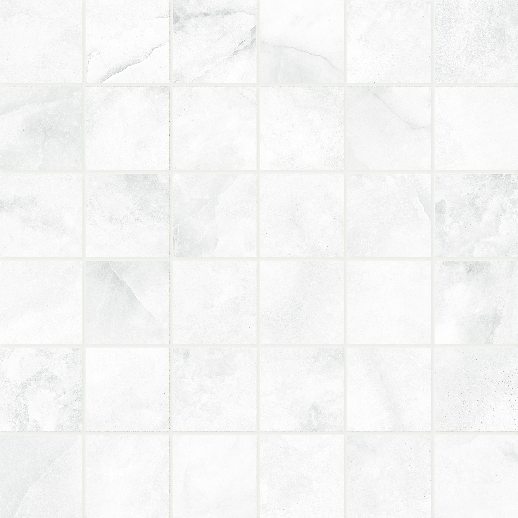 Wisp Bianco Polished 2"X2" Mosaic | Color Body Porcelain | Floor/Wall Mosaic
