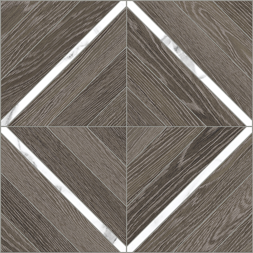 Woodstock Sequoia Matte 16"x16" Deco Sequoia w/ Statuario | Glazed Porcelain | Floor/Wall Decorative