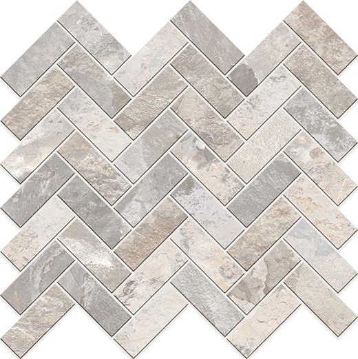 Wynn Nut Natural 1"x4" Chevron Mosaic | Glazed Porcelain | Mosaic