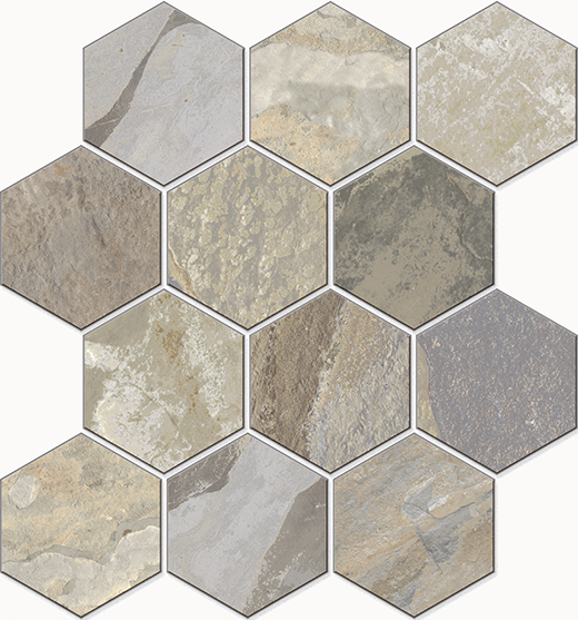 Wynn Sage Natural Hexagon Mosaic | Glazed Porcelain | Mosaic