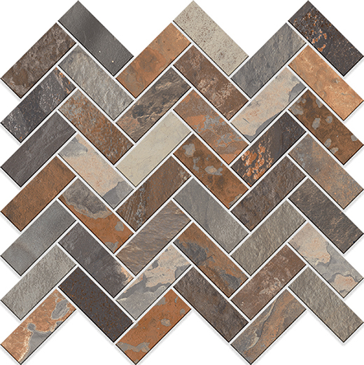 Wynn Sunset Natural 1"x4" Chevron Mosaic | Glazed Porcelain | Mosaic