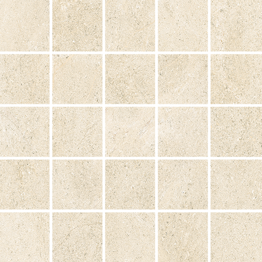 Yara Cascade Beige Matte 2"x2" (12"x12" Mosaic Sheet) | Color Body Porcelain | Floor/Wall Mosaic