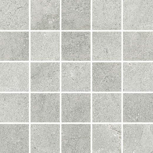 Yara Rush Gray Matte 2"x2" (12"x12" Mosaic Sheet) | Color Body Porcelain | Floor/Wall Mosaic